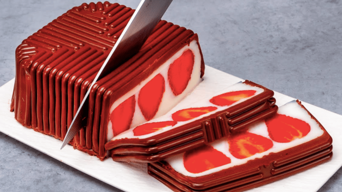 Strawberry-Chocolate No-Bake Dessert - Recipe with Photos